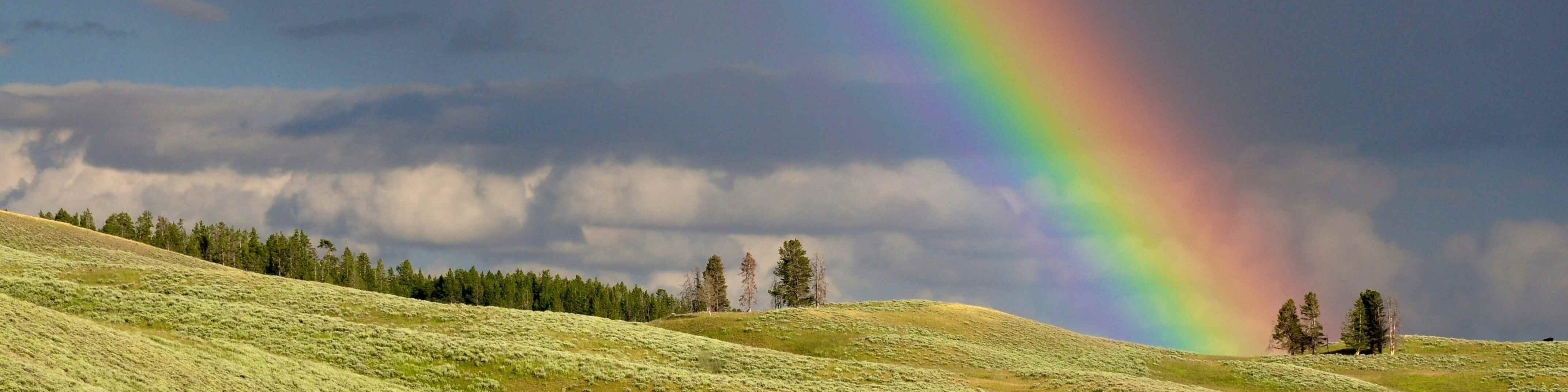 rainbow over landscape